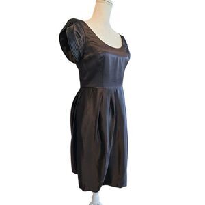 Betsy Johnson 100% Silk Black Bumble Mini Dress Size 8 Formal Cocktail party